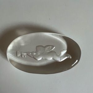 Imperial Glass Paperweight Angel Gabriel Smithsonian Lenox, Vintage